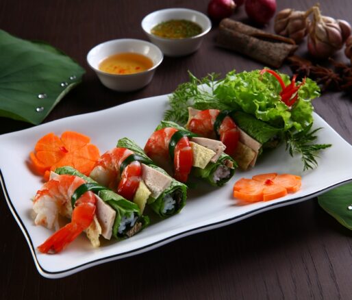 Lettuce Rolls with Rice Wine Lees