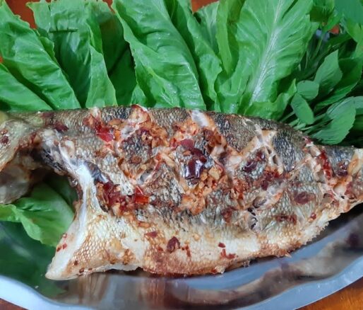 Grilled Peacock Bass with Salt Chili